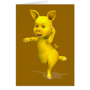 Actitud de cerdo amarilla