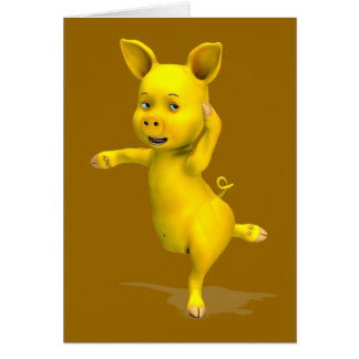 Actitud de cerdo amarilla