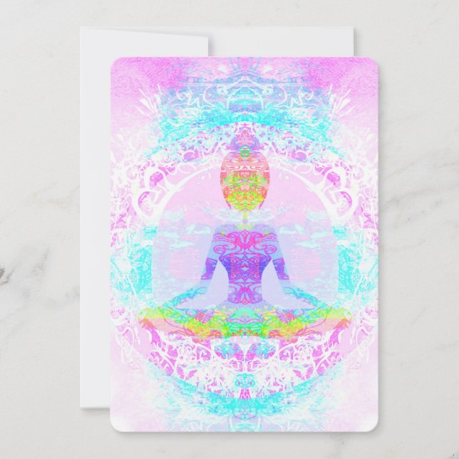 Actitud del loto de la yoga. Invitación (Anverso)