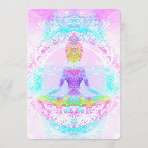 Actitud del loto de la yoga. Invitación