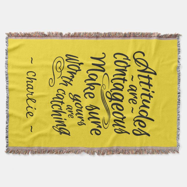 ACTITUDES personalizado monograma y manta de lanza (Anverso)