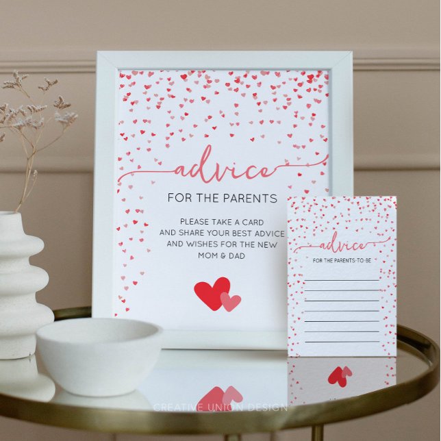 Actividad Baby Shower de tarjeta de consejo (little sweetheart baby shower)