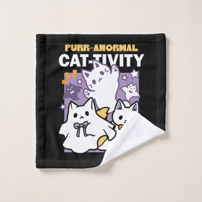 Actividad purranormal para gatos - Diseño de gatos (Toallita)