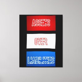 Activos sobre el arte de pared del indicador del p