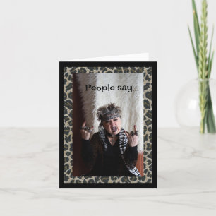 Acto como si no me importara la tarjeta de felicit