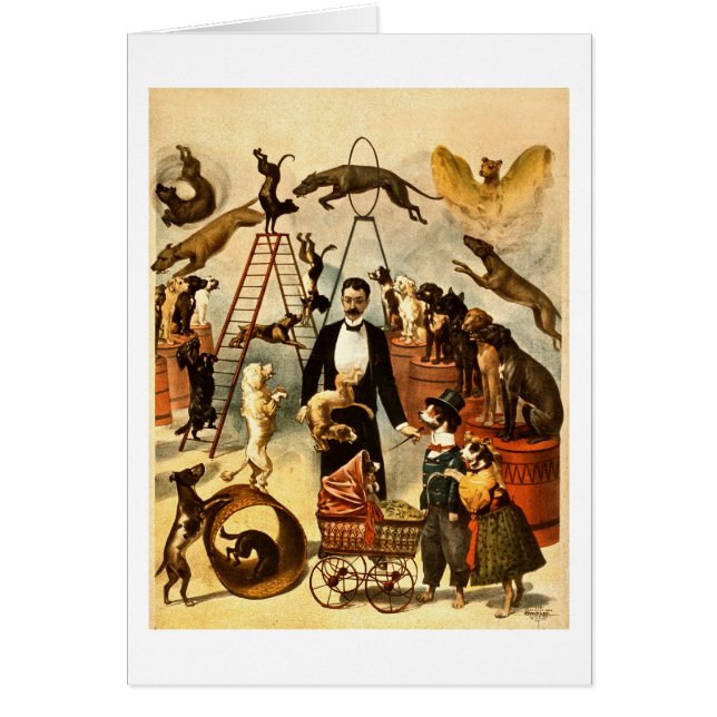 Acto entrenado 1899 del perro - poster del acto de (Frente)