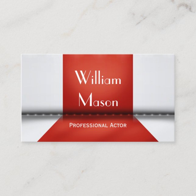 Actor de Etapa roja y blanca - Tarjeta de presenta (Anverso)