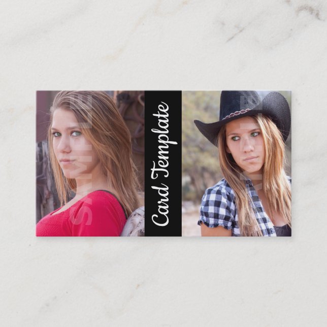 Actor de la plantilla de la tarjeta fotográfica en (Anverso)