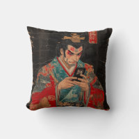 Actor kabuki con Cojín decorativo de teléfono celu