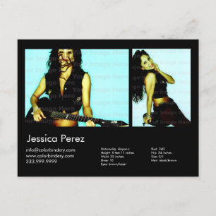 Actor/Modelo 2 - Tarjeta de cabeza negra con dispa