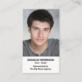 Actor Modelo de actriz Tarjeta de presentación de