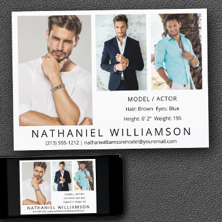 Actor modelo moderno Pro 3 Fotos Tarjeta Comp