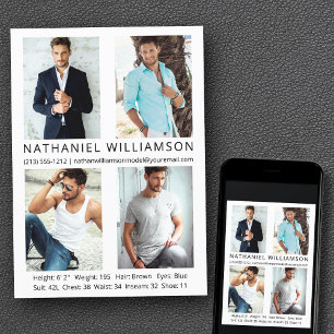 Actor modelo moderno Pro 4 Fotos Tarjeta Comp