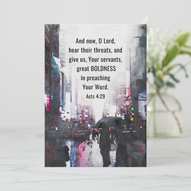 Actos 4:29 Lord Regale una gran tarjeta plana de l (Anverso de pie)