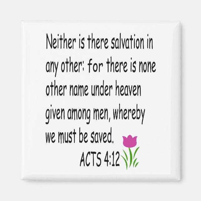 ACTS 4:12 imán (Frente)