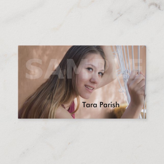 Actuación de los modelos de la tarjeta de visita (Anverso)