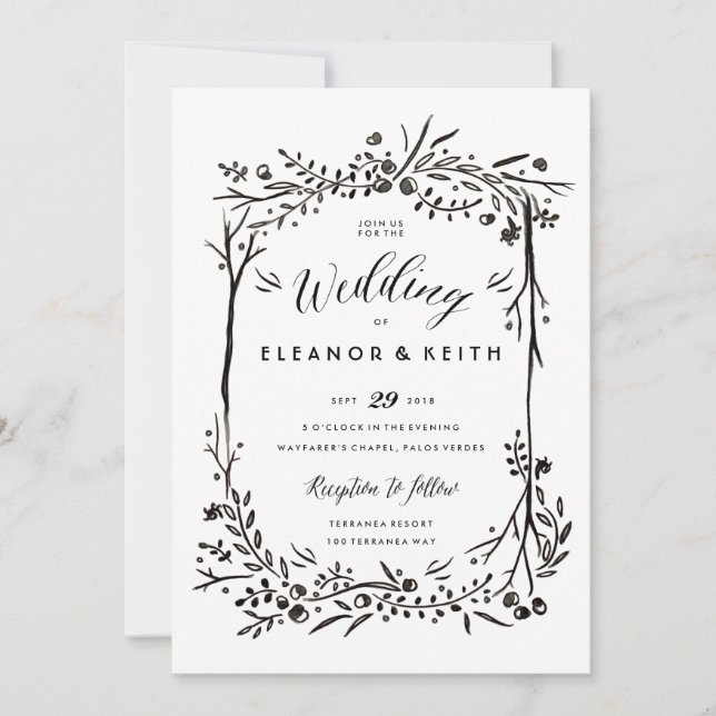 Actualización de Invitación a la Boda de Watercolo (Anverso)