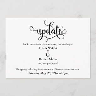 Actualizar Invitación de Boda pospuesto de script