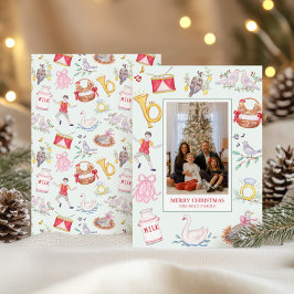 Acuarela 12 días de Navidad foto