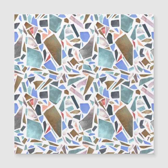 acuarela abstracta: fondo blanco dibujado a mano. (Anverso)