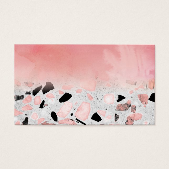 Acuarela abstracta moderna y diseño de mármol (Frente)