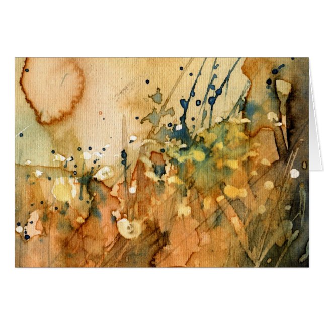 Acuarela abstracta y viejo fondo (Anverso (Horizontal))