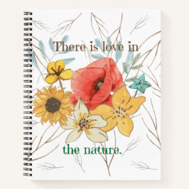 Acuarela adorable floral para su diario de la natu
