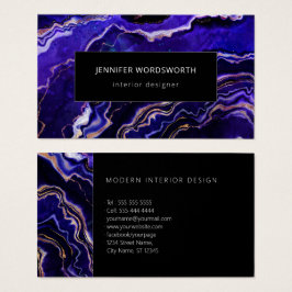 Acuarela Agate Geode Purple Profesional Moderno