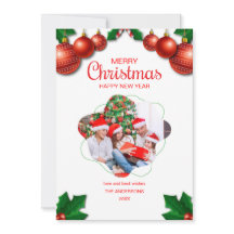 acuarela alegre tarjeta navideña de vacaciones