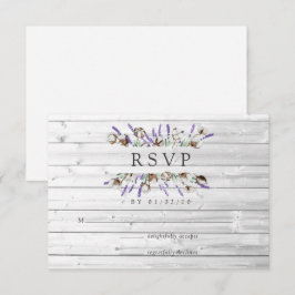 Acuarela Algodón Lavanda Boda Campestre RSVP Ca