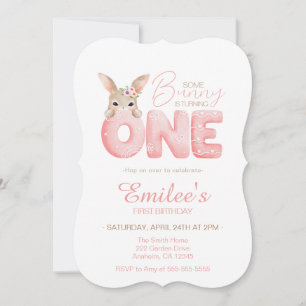Acuarela Algunos conejitos son invitaciones de un