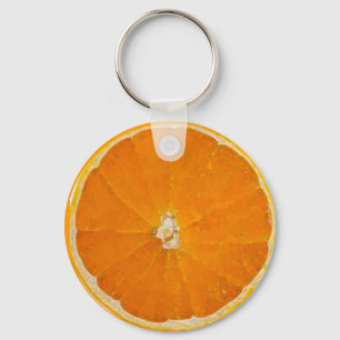 Acuarela anaranjada de la rebanada - llavero