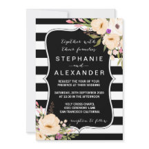 Acuarela Anemone Blooms Invitación a la boda