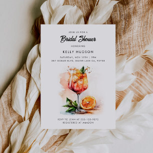 Acuarela Aperol Spritz Bridal Shower Invitación
