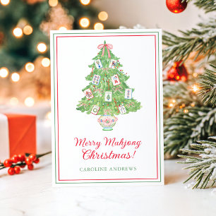 Acuarela Árbol de Navidad Mahjong