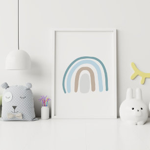 Acuarela Arcoíris Decoración Nórdica para Cuarto d