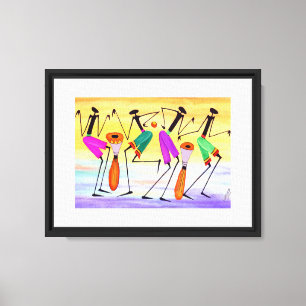 Acuarela, arte africano, expresar felicidad