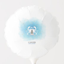Acuarela Astrología - Globo de Cáncer