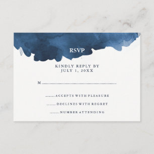 Acuarela azul moderna   Bat Mitzvah RSVP