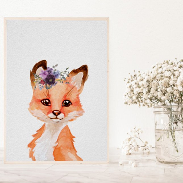 Acuarela Bebé Fox Cub Nursera Decoración Infantil  (Subido por el creador)