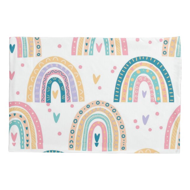 Acuarela blanca Funda de almohadas (Reverso)