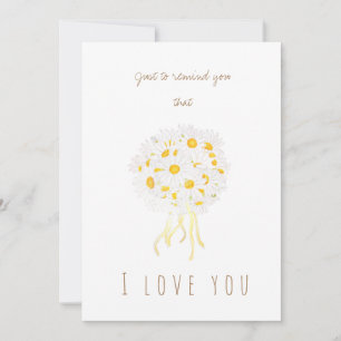 acuarela blanco daisies flor tarjeta de saludo