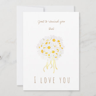 acuarela blanco daisies flor tarjeta de saludo