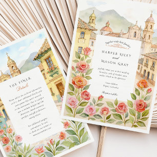 Acuarela Bogotá Invitación a la boda colombiana