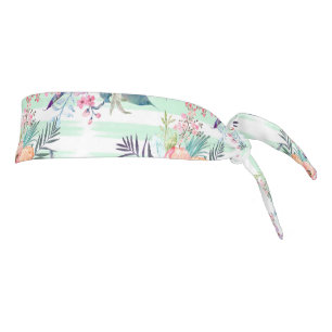 Acuarela Boho floral, hojas, rayas de pintura a ma