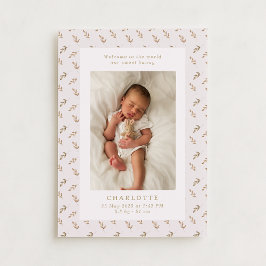 acuarela Boho | tarjeta de anuncio de nacimiento d