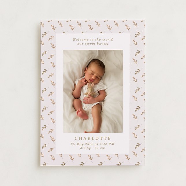 acuarela Boho | tarjeta de anuncio de nacimiento d (Subido por el creador)