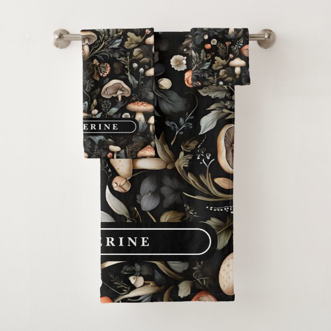 Acuarela Bosque de vegetación de los hongos Cae (In situ)