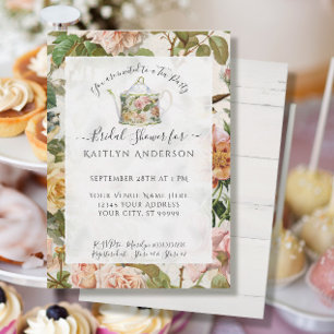 Acuarela Botánica Fiesta de Té Floral Rosa