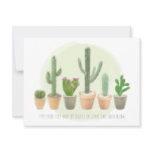 Acuarela Cactus Plantas En Maceta Adorables Nota